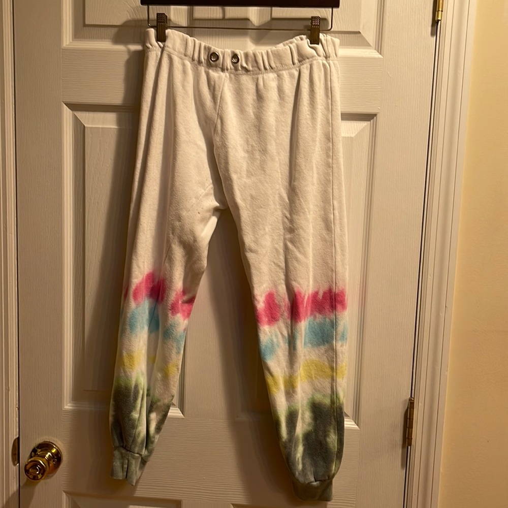 Vintage Nevada medium white with color tie-dye jogging pants